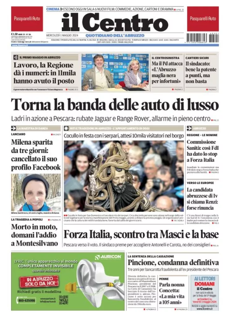 Prima-pagina-il centro-oggi-edizione-del-2024-05-01